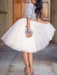 Weiß drapierte Grenadine Frauen Puffy Damen Mode Süße tüllrock weiss Rok Tile, Tutu En Tulle, Rok Outfit, Tule Rok, Gonna In Tulle, Long Tutu, Gauze Skirts, Skirt Tulle, Shower Outfits