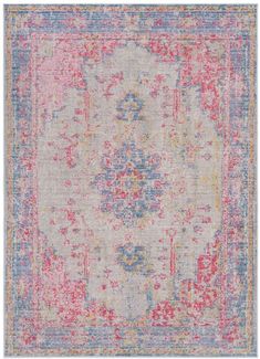 an area rug with red, blue and white colors on the bottom half of it