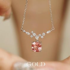 At our establishment, we take pride in guaranteeing the authenticity of every gemstone. Each piece of jewelry features natural stones sourced from the world's most renowned regions. Our rubies are procured from Mozambique and Sri Lanka, while our sapphires are exclusively from Sri Lanka. Our emeralds are sourced from Zambia and Colombia, with tourmalines and amethysts originating from Brazil. Additionally, our opals are from Australia and Ethiopia. Rest assured, all our gold is of the highest ca Elegant Tourmaline Pendant Jewelry, Exquisite Pink Necklace For Gift, Exquisite Pink Gemstone Necklaces, Exquisite Pink Gemstone Necklace, Pink Tourmaline Jewelry With Prong Setting, Exquisite Pink Pendant Necklace, Pink Necklaces With Prong Setting For Gifts, Pink Necklace With Prong Setting For Formal Occasions, Pink Clavicle Chain Necklace In Fine Jewelry Style