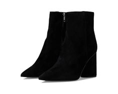 Steve Madden Vallor Bootie | 6pm Formal Ankle-high Boots With Zipper Closure, Formal Fall Ankle Booties, Fall Evening Ankle Booties, Formal Ankle Booties For Fall, Evening Ankle Booties For Fall, Formal Fall Booties With Reinforced Heel, Evening Ankle-high Boots With Zipper Closure, Ankle-high Evening Boots With Zipper Closure, Suede Ankle Boots With Padded Ankle