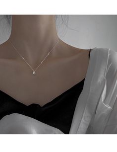 Material: Solid sterling silver Charm dimensions: 13mm x 8mm Chain length: Adjustable from 16” to 18” Female Clavicle, Water Drop Necklace, Minimalistic Jewelry, Silver Necklace Simple, Pretty Jewelry Necklaces, Fotografi Vintage, Silver Water, Jewelry Accessories Ideas, Girly Accessories