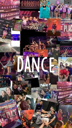 a collage of photos with the words dance on them