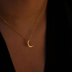 Gold Crescent Moon Necklace Luxury Crescent Necklaces For Women, Celestial Jewelry Gold, Gold Moon Jewelry, Gold Crescent Jewelry For Formal Occasions, Moon Shaped Brass Necklace For Gift, Moon-shaped Brass Necklace For Gift, Mystical Clavicle Chain Jewelry As Gift, Mystical Clavicle Chain Jewelry For Gift, Half Moon Brass Necklace For Gift