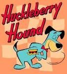 an image of a cartoon dog with the words huckleberry hound