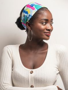 Shop our new collection of satin-lined African print headbands that are perfect for naturally curly hair. Hair Strands, High Bun