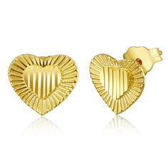 Wellingsale 14k Yellow Gold Heart Stud Earrings (8 X 8mm) Item Type: Stud Earrings Style: Stud Gender: Womens Brand: Wellingsale Metal: Yellow Gold Total Metal Weight: 0.5 Grams Metal Purity: 14k Back Finding: Post With Friction Back Main Stone: No Stone Modified Item: No Item Width: 8mm Item Height: 8mm WELLINGSALE Features: 1. Stunning High Polished Finish 2. Made using only the most premium and pure materials 3. Non tarnish, Stunning Color 4. Comfortable Wearing 6. Durable, user friendly, sim Gold Heart Stud Earrings, Gold Heart Studs, Heart Stud Earrings, Heart Studs, Heart Earrings Studs, Gold Heart, Heart Of Gold, Huggies Earrings, Diamond Cut