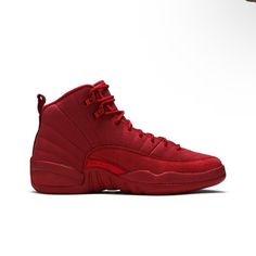 Gently Worn 2018 Air Jordan 12 Retro Gs 'Gym Red' Red Breathable Lace-up Custom Sneakers, Red High-top Sneakers For Light Sports With Branded Insole, Red High-top Sneakers With Branded Insole For Light Sports, Sporty Jordan Shoes With Red Sole For Light Sports, University Red Jordan Shoes With Branded Insole, University Red Jordan Shoes, Sporty Mid-top Running Shoes With Red Sole, Custom High-top Sneakers With Red Sole For Training, Sporty Jordan Shoes With Red Sole