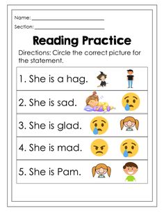 the worksheet for reading practice to teach children how to read and understand their feelings