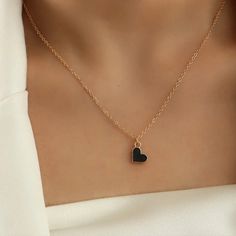 Back In Stockblack Hanging Heart Necklace On A Gold Necklace. Necklace Has An Extension On The Clasp. Perfect For Yourself Or As A Gift. Very Unique And Different. Suitable For Most Ages. Suitable For All Occasions. Perfect Necklace To Wear On Valentines Day Or Sweetest Day. Nwt Trendy Black Heart Necklace With Clavicle Chain, Trendy Black Charm Necklace For Gifts, Trendy Black Charm Necklaces For Gifts, Black Clavicle Chain Necklace As Gift, Trendy Black Jewelry For Gifts, Black Dainty Clavicle Charm Necklaces, Dainty Black Clavicle Chain Charm Necklace, Elegant Black Double Heart Necklace, Elegant Black Open Heart Necklace