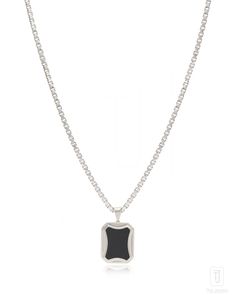 Made with eco-friendly 925 sterling silver, and finalized through subtle oxidization and a refined high-polish texture. Add a touch of elegance with our Blaze Onyx Pendant. Crafted from 925 silver, this pendant features a stunning 21x13 mm black onyx stone. With a gross weight of 2. 81 Gms, this pendant is the perfect accessory for any outfit. Its metal weight of 2. 81 Gms ensures a durable and high-quality piece. Elevate your style with our Blaze Onyx Pendant! Your jewelry is designed to last a lifetime, but keep in mind that they are still made from precious metals and delicate stones. While our jewelry pieces can be worn every day, try to minimize exposure to cleaning agents, beauty products, water, and chemicals. Classic Silver Tarnish Resistant Jewelry, Luxury Everyday Necklaces With Polished Finish, Modern Silver Tarnish Resistant Necklace, Elegant Silver Tarnish-resistant Jewelry, Formal Stainless Steel Necklace With Polished Finish, Modern Sterling Silver Necklace For Everyday Luxury, Formal Stainless Steel Jewelry With Polished Finish, Luxury Silver Chain Jewelry For Everyday, Elegant Stainless Steel Jewelry With Polished Finish