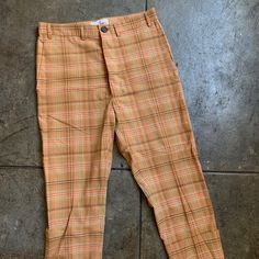 Only One In The World . Brown Tartan Pants W/ Cropped Cuff, But If You Want To Make It Longer You Can Increase Length Because Of The Fabric . Inside Has Beautiful Lining . These Are Cotton . Im A 32 And They Fit High Waist For Me, So I Think It's A 30-32, But Please Refer To The Measurements Feel Free To Follow Me On Instagram To See Other Items And Look At My Funny Pics And Video Edits <3 @Finalbossstore I’m The #1 Vivienne Westwood Seller On Poshmark, That’s A Fact . Nothing But Positive Revie Vivienne Westwood Pants, Brown Tartan, Samurai Pants, Tartan Pants, Video Edits, Tommy Hilfiger Pants, Pant Trends, Baseball Pants, How To Hem Pants