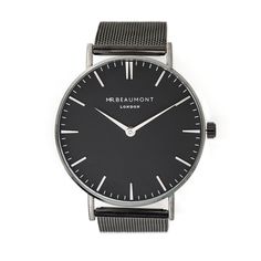 These beautiful modern-vintage watches by Mr Beaumont are carefully personalised by our craftsmen to create the ultimate gift for him.Mr Beaumont watches are modern in design but with classic, timeless touches - making them a gift that will stand the test of time. Made from stainless steel and with a large 41mm dial with metallic silver details this watch certainly makes a statement.Personalise the watch on the reverse with a message up to 5 lines. The message is carefully engraved onto the back Face Home, Grey Watch, Vintage Timepiece, Personalised Gifts For Him, Make A Gift, The Ultimate Gift, Vintage Watches, Vintage Charms, Cool Gifts