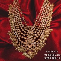 Polki Jewellery Sabyasachi, Pendal Set, Shiny Makeup, Rice Pearls, Shoulder Necklace, Sabyasachi Jewellery, The Bling Ring, Silver Jewellery Indian, Red Lehenga