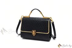 Bird in Bag - Premium PU Leather Handbag with Lion Head Embellishment, Sophisticated Retro Design - Ideal for Gifting to Sisters, Mothers, and Wives this Christmas Elegant Shoulder Bag With Metal Hardware, Elegant Gold Satchel For Party, Elegant Formal Bags With Metal Hardware, Luxury Gold Satchel For Party, Elegant Party Shoulder Bag With Metal Hardware, Elegant Evening Bag With Metal Hardware, Elegant Shoulder Evening Bag With Metal Hardware, Elegant Evening Shoulder Bag With Metal Hardware, Elegant Clutch Shoulder Bag With Metal Hardware