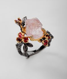 MATCHING NECKLACE: https://www.etsy.com/listing/1229152842/raw-pink-morganite-garnet-necklace ➤ The front picture feature a 925 base ring with black and yellow gold plating ➤ Please note that each gemstone is unique in shape and shade of pink and it will look slightly different from the pictures. We do pick only the best stones with sparkle and color, it will be unique and beautiful! ♥ The design can be made with gemstones of your choosing ♥ Each order will be gift wrapped beautifully ♥ QUALITY: Raw Stone Rings, Stone Rings For Women, Rough Gemstone Ring, Pink Morganite Ring, Raw Stone Ring, Chique Outfits, Jewelry Mirror, Pink Morganite, Morganite Ring