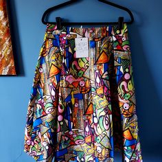 Vibrant Multicolored Abstract Art Skirt By Hesperus. New With Tags. Measurements Below: Waist: 15.5" Flat Hip: Free Length: 29" Very Picasso-Like! *Shirt Featured Is For Styling Purposes And Not Included In This Listing. It Is Available In A Separate Listing.* Multicolor Pleated Skirt For Summer, Artistic Multicolor Bottoms For Spring, Multicolor Long Pleated Skirt For Spring, Multicolor Full Skirt For Party, Bohemian Multicolor Full Skirt Bottoms, Multicolor Pleated Midi Skirt For Summer, Multicolor Long Skirt For Party, Vibrant Multicolor Party Bottoms, Multicolor Lined Skirt