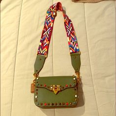 Looks Like A Valentino But Better. Bought Two Last Year From A Random British Company. Live In My Brown One But Haven’t Ever Used This. Gorgeous Leather. Perfect Condition. Two Straps Included. Crossbody. Room For Phone, Keys And Lots In Fact Gorgeous Leather, New Green, Bag Lady, Brand New, Green, Leather, Women Shopping, Color