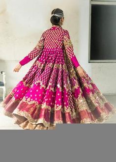 Organza embroidered peshwaz added to store with magnificence embroidered work. We are offering delivery services for organza embroidered peshwaz in USA Nameera By Farooq, Desi Fits, Raw Silk Fabric, Color Blouse, Indian Designer Wear, Pink Fabric, Raw Silk, Wedding Wear, Luxury Fabrics