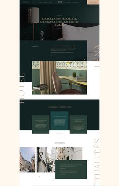 the website is designed to look like an elegant hotel