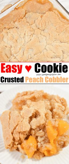 this is an easy and delicious peach cobbler recipe for the family to enjoy it