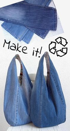 Handbag Sewing Pattern, Återvinna Jeans, Tas Denim, Handbag Sewing, Desain Tote Bag, Denim Bag Diy, Handbag Sewing Patterns