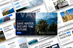 Water Conservation Keynote Template Incl. water & sustainable - Envato