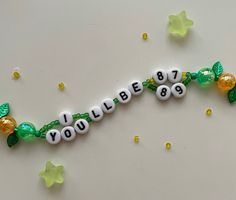 the name you tube is spelled out with beads