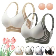 PRICES MAY VARY. 【Lifting Anti-Sagging Wireless Push-up Bra】2024 Summer new anti-sagging bra provide lift and support, while the wireless design ensures you can move freely without any restrictions. Sculpting cups that prevent a sagging bust - keeping you away from the troubles of sagging and expanding breasts 【Full Coverage and Support】Designed with deep cups and full back coverage, our lift full-figure seamless bra hides back fat and offers anti-sagging function. The wide straps provide full s Standing Posture, Gather Bra, The Troubles, Posture Support, Super Push Up, Perfect Posture, Bra For Women, Back Fat, Coverage Bras