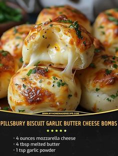 Pillsbury Biscuits, Ideas For Dinner, Grandma Cooking, Jamie Oliver Recipes, Butter Cheese, James Martin, Bread Recipes Homemade, Garlic Butter, Interesting Food Recipes