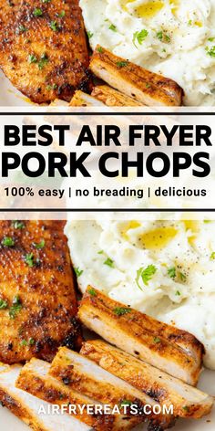 the best air fryer pork chops with mashed potatoes