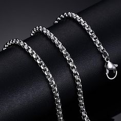 The Meaeguet Classic Stainless Steel Link Chain Necklace is a 100% brand new high-quality stainless steel chain necklace. Add this beautiful Meaeguet Classic Stainless Steel Link Chain Necklace to your collection now and enjoy the fashion at any party. Brand Name: Meaeguet Item Type: Necklaces Fine or Fashion: Fashion Model Number: NC-100 Necklace Type: Chains Necklaces Style: Trendy Compatibility: All Compatible Chain Type: Snake Chain Shape\pattern: Geometric Metals Type: Stainless Steel Mater Chain Necklace For Men, Stainless Steel Chain Necklace, Flat Twist, Sterling Silver Chain Necklace, Link Chain Necklace, Chains Necklaces, Necklace For Men, Metal Pendant, Silver Chain Necklace