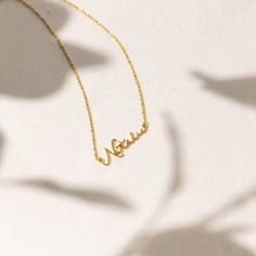 Sleek and elegant, our Mon Petit Name Necklace creates an effortless signature look that is stunning next to your skin. Personalize your necklace with your name or surprise them with a meaningful gift today. 18k Gold Chain, Rose Gold Metal, Signature Look, Precious Jewelry, Rose Gold Necklace, Personalized Necklace, Gold Plated Silver, Name Necklace, Meaningful Gifts