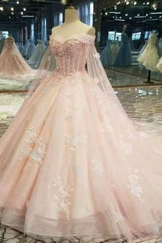 Ball Gowns Prom Pink, Floor-length Sweep Train Wedding Dress For Debutante Ball, Floor-length Wedding Dress With Sweep Train For Debutante Ball, Tulle Gown With Sweep Train For Wedding, Bridal Ball Gown With Sweep Train, Wedding Gown With Sweep Train In Tulle, Tulle Ball Gown Quinceanera Dress For Wedding, Tulle Evening Dress With Sweep Train For Wedding, Ball Gown Wedding Dress With Sweep Train For Banquet