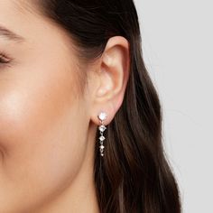 Add a touch of sparkle to your everyday look with our Selena Silver Crystal Drop Earrings, perfect for day-to-night transition. Silver plated, copper Pushback stud closure Size: 1.1in x 0.19in Hypoallergenic, lead & nickel free If you aren't in LOVE with your purchase, please let us know within 30 days of receiving Adjustable Linear Elegant Earrings, Single Round Crystal Earrings, Hypoallergenic Crystal Earrings For Formal Occasions, Single Teardrop Crystal Earring, Hypoallergenic Cubic Zirconia Earrings For Party, Hypoallergenic Cubic Zirconia Party Earrings, Round Diamond Earrings For Party, Pierced Bridal Earrings For Anniversary, Glamorous Anniversary Jewelry