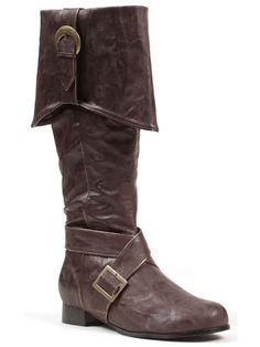 Check out Men's Brown Pirate Boots - 2018 Costume Accessories | Costume SuperCenter from Costume Super Center Brown Leather Boots For Cosplay, Brown Pirate Boots, Adult Pirate Costume, Pirate Boots, Pirate Accessories, Ellie Shoes, Brown Knee High Boots, Mens Fashion Rugged, Costume Shoes