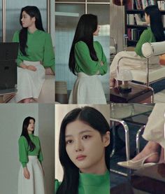 Dodo Hee Outfits, Do Do Hee Outfits, Kdrama Outfits Women, Drama Clothes, Soft Grunge Outfits, Cute Cheap Outfits, Leather Jacket Dress, Outfit Korean Style