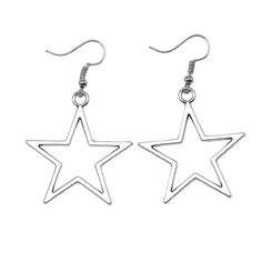 star girl earrings boogzel clothing Silver Star Earrings, Gothic Earrings, Pendant Earring, Pearl And Diamond Earrings, Moonstone Earrings, Star Girl, Girls Earrings, Star Pendant, Star Charms