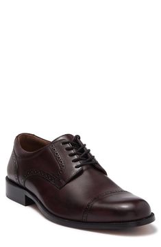 A sleek, cap toe derby lends itself quite nicely to your 9-5 style. True to size. M=standard. Cap toe. Lace up. Perforated detailing. Padded footbed. ImportedThis item cannot be shipped to Canada. Johnston Murphy, Nordstrom Store, Nordstrom Rack, Derby, Dress Shoes Men, Oxford Shoes, Men's Shoes, Leather Upper, Dress Shoes