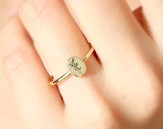 Personalized Non-Adjustable Sterling Silver Gold Filled | Etsy Dainty Oval Engraved Ring For Gift, Engraved Yellow Gold Midi Rings As Gift, Dainty Rings With Engraving Option, Dainty Oval Engraved Ring As Gift, Adjustable Initial Ring For Wedding And Mother's Day, Adjustable Dainty Engraved Ring, Adjustable Dainty Engraved Ring For Gift, Delicate Adjustable Initial Ring For Anniversary, Customizable Adjustable Ring For Gifts