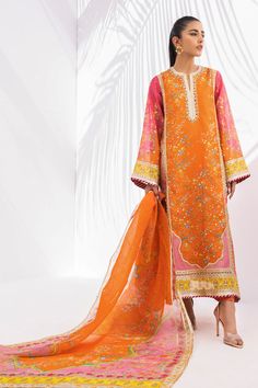 Mira (B) – Sania Maskatiya International Orange Chanderi Palazzo Set With Gota Work, Orange Resham Embroidered Palazzo Set For Festivals, Festive Orange Palazzo Set With Sheer Dupatta, Orange Chanderi Palazzo Set For Festivals, Orange Kurta With Sheer Dupatta For Navratri, Orange Palazzo Set With Sheer Dupatta For Diwali, Festival Orange Palazzo Set With Straight Kurta, Orange Palazzo Set With Dupatta For Festivals, Orange Chanderi Kurta With Sheer Dupatta