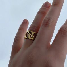 14K solid gold Ring Tattoos, Solid Gold Rings, Gold Hands, Support Team, Solid Gold, Gold Color, Gold Rings, Fine Jewelry, Ring