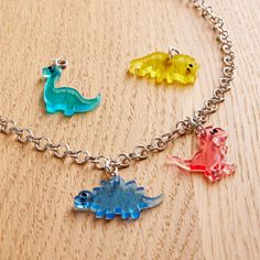 Dinosaur Bracelet, Dinosaur Necklace, Dinosaur Crafts, Charms For Bracelets, Dinosaur Gifts, Iphone Wallpaper Tumblr Aesthetic, Birthday Wishlist, Charm Set, Jewelry Creation