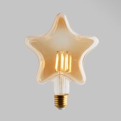 a light bulb shaped like a star