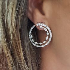 Marquise & Round Cut Lab Grown Diamond Hoop Earrings, Wedding Earrings In 10K White Gold, Classic Open Circle Bridal Earrings, Special Gift ✹✹𝐖𝐞𝐥𝐜𝐨𝐦𝐞 𝐭𝐨 𝑻𝒉𝒆𝑩𝒂𝒏𝒅𝒔𝑺𝒉𝒐𝒑✹✹ ★ 𝑺𝒕𝒐𝒏𝒆𝒔 𝑫𝒆𝒕𝒂𝒊𝒍𝒔 ★ ● Stone Shape:- Marquise & Round Cut ● Stone Type:- Simulated Diamond, Moissanite, Lab-Diamond & Natural Diamond ● Stone Size:- 4X2 mm & 2 mm ● Color:- DEF ● Clarity: VVS-VS ● Cut Grade: Excellent ● Making Process: Handmade - Crafted by our experienced team ★ 𝑰𝒕𝒆𝒎 𝑫𝒆𝒕𝒂𝒊𝒍𝒔:- ☛ Metal Purity: Solid Gold (10KT, 14KT, 18KT); Silver(925 Sterling, 935 Argentium), 950 Platinum ☛ Metal Tone: Yellow, White, Rose ☛ Stamp/Hallmark: Yes ★ 𝑪𝒖𝒔𝒕𝒐𝒎𝒊𝒛𝒂𝒕𝒊𝒐𝒏:- ☛ Customized Design Jewelry. ☛ All cuts which you dream to make with moissanite. ☛ Updating every step of you Hoop Earrings Wedding, Real Diamond Earrings, The Circle Of Life, Diamond Jewelry Necklace, Diamond Jewelry Designs, Circle Diamond, Circle Of Life, Earrings Wedding, Diamond Hoop Earrings