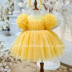 Welcome to our shop! We're delighted to have you here. Your satisfaction is our main goal, and we're happy to address any questions you may have about our products. Thank you for choosing us! ♥ Product Detail ♥ * Product Name: Yellow Tulle Dress * Product Type: Handmade * Product Material: Tulle, Satin, Cotton, Zipper. * Washable & Reusable * Stylish Short Sleeve Design * Soft and Comfortable to Wear ♥ Description ♥ Beautiful unique yellow dress, made out of bling tulle and lining. The simple st Yellow Tulle Formal Dress, Yellow Tulle Dress For Dress-up Occasions, Yellow Ruffled Tulle Dress, Yellow Tulle Dress With Ruffles, Yellow Ruffled Tutu Dress For Wedding, Yellow Princess Dress With Ruffles For Party, Yellow Wedding Tutu Dress With Ruffles, Cute Yellow Princess Dress For Party, Cute Yellow Princess Party Dress