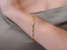 Beaded Bracelet in 24k/18k White Gold, Six Pave Sections from the Vertigo Collection, with Diamond Gold Fusion Bracelets With Round Beads, Top Selling Jewelry, White Gold Chains, Strand Bracelet, Selling Jewelry, Diamond Cut, Gold Beads, Pave Diamonds, White Diamond