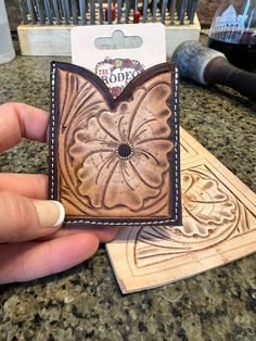 Hand Tooled Leather Boot Wallet with a Sheridan Flower The Rodeo Rose Boot Wallet, Cash Safe, Tooled Leather Wallet, Clear Purses, Leather Blazer Jacket, Front Pocket Wallet, Hand Tooled Leather, Pocket Wallet, Straight Line