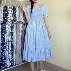 Summer Elastic Waist Chiffon Dress Women Casual Dresses Vestidos Female Shorts, Fashion Female, A Line Dresses, Haiti, Chiffon Dress, Casual Dresses For Women, A Line Dress, Casual Women, Casual Dresses