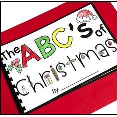 the abc's soft christmas book is open and ready for students to read it