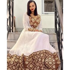 Modern Ethiopian Dress Women's Dress Habesha Dress Habesha Kemis Eritrean Dress Women's Style ሀበሻ ቀሚስ ሀበሻ ልብስ Oromo Dress, Ethiopian Fashion, Eritrean Dress, Habesha Dress, Ethiopian Traditional Dress, Ethiopian Women, Ethiopian Dress, Habesha Kemis, Wedding Dress Chiffon